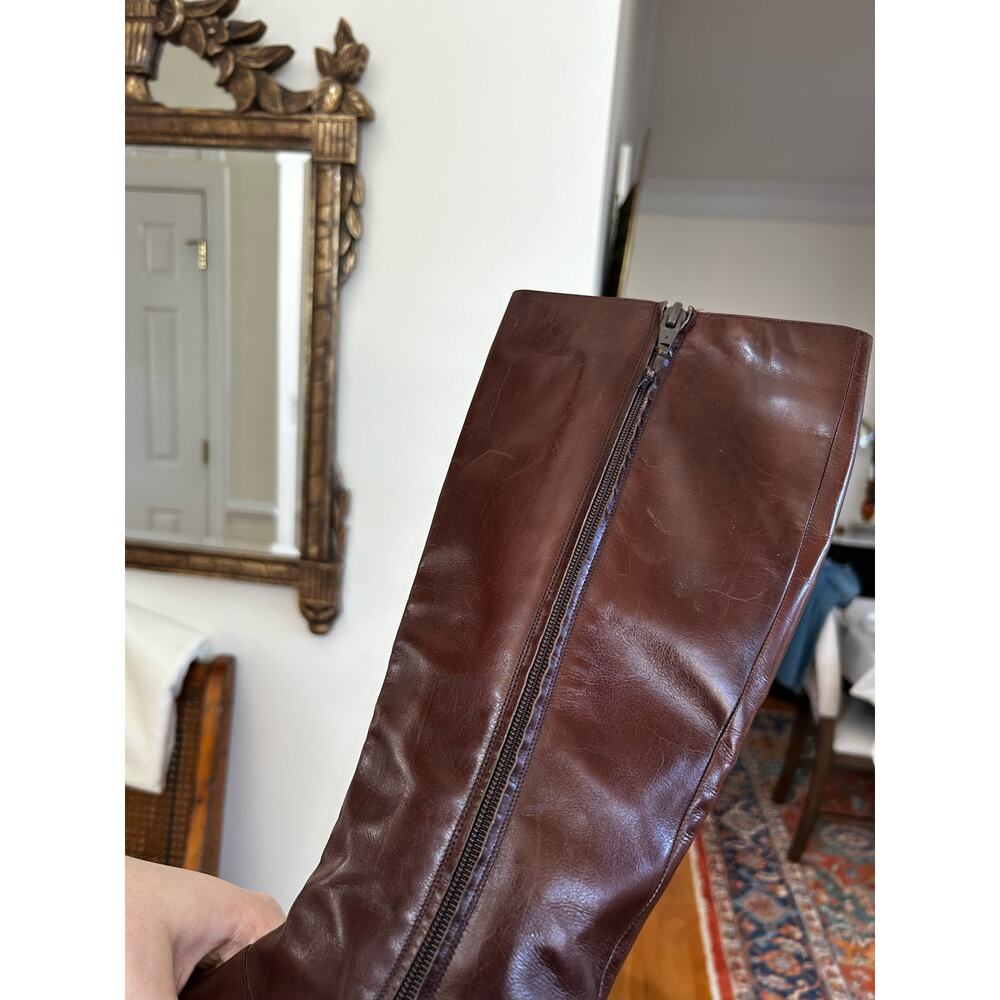 Salvatore Ferragamo Brown vintage knee Riding Style Boot 38 - Picture 9 of 16